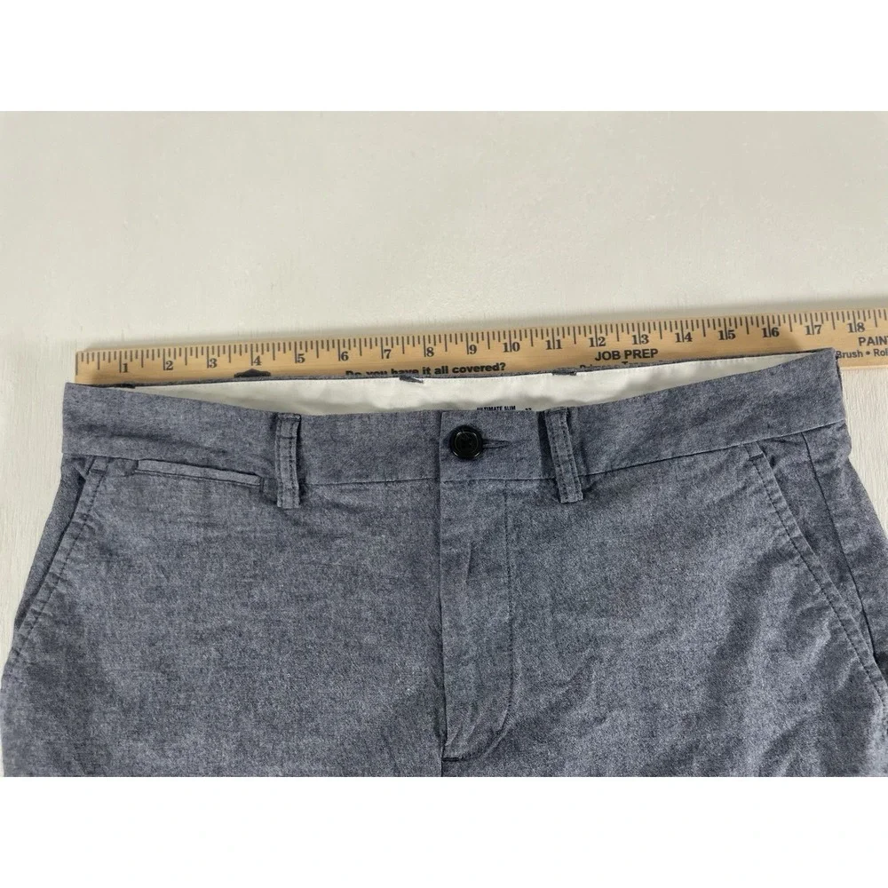 Old Navy Ultimate‎ Slim Fit Blue Gray Men's 33 Shorts Flat Front Classic Prep